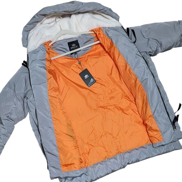 NEW Orolay Universe classics thickened down jacket coat parka gray women's 4XL - Picture 8 of 11